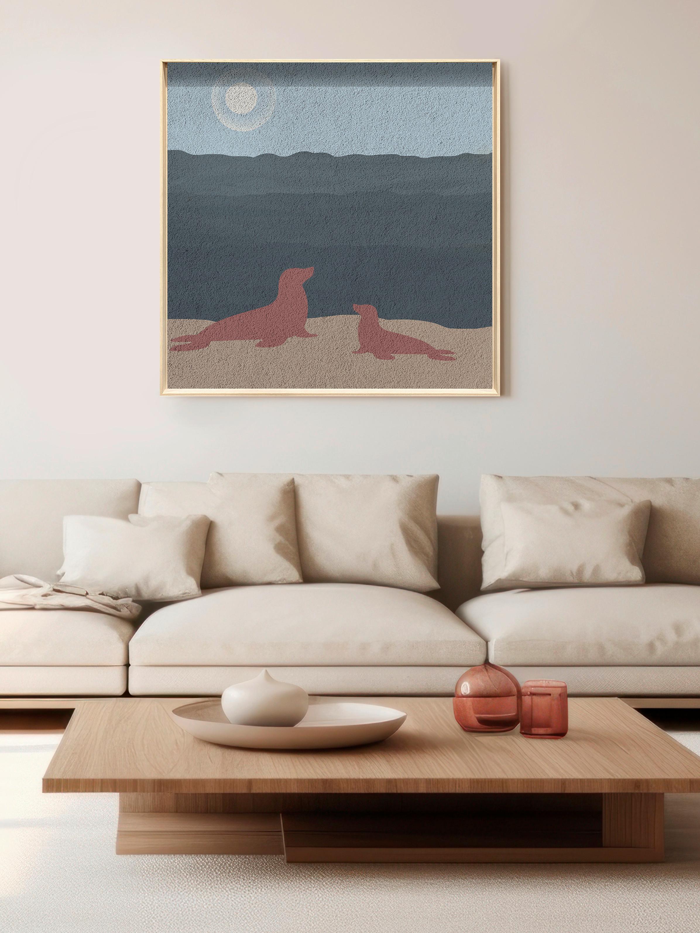 BILD BHM-ORIGINAL-023 - Hellbraun/Multicolor, Basics, Holz/Metall (100/100/10cm)