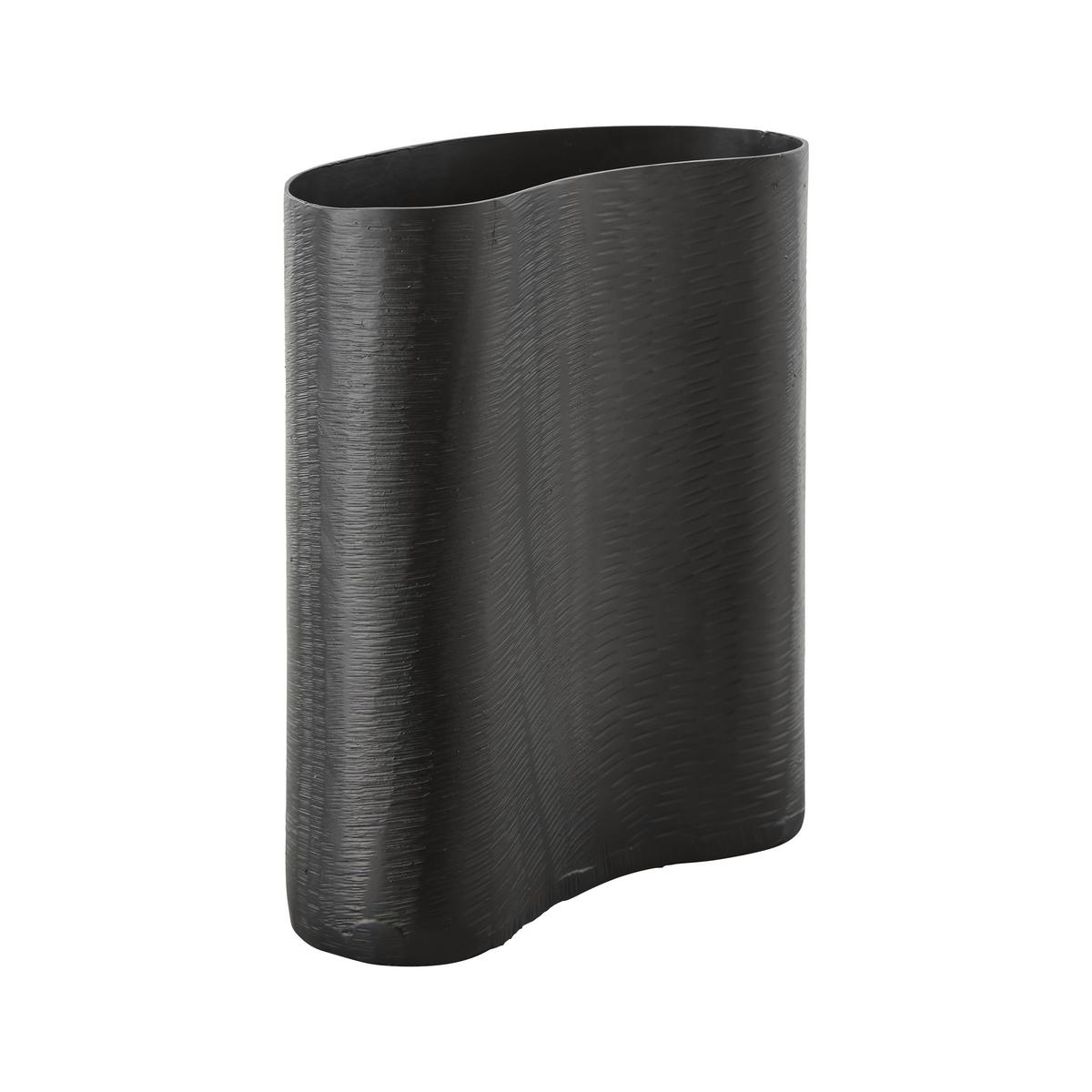 Vase Resvik in Schwarz - Schwarz, MODERN, Metall (18/8/22cm)