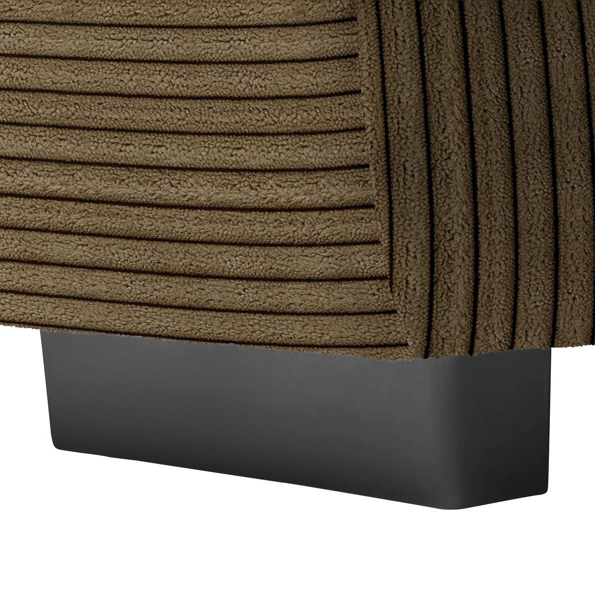 Wohnlandschaft Vivo Dunkelbraun - Dunkelbraun/Schwarz, MODERN, Kunststoff/Textil (179/63/317cm) - Based