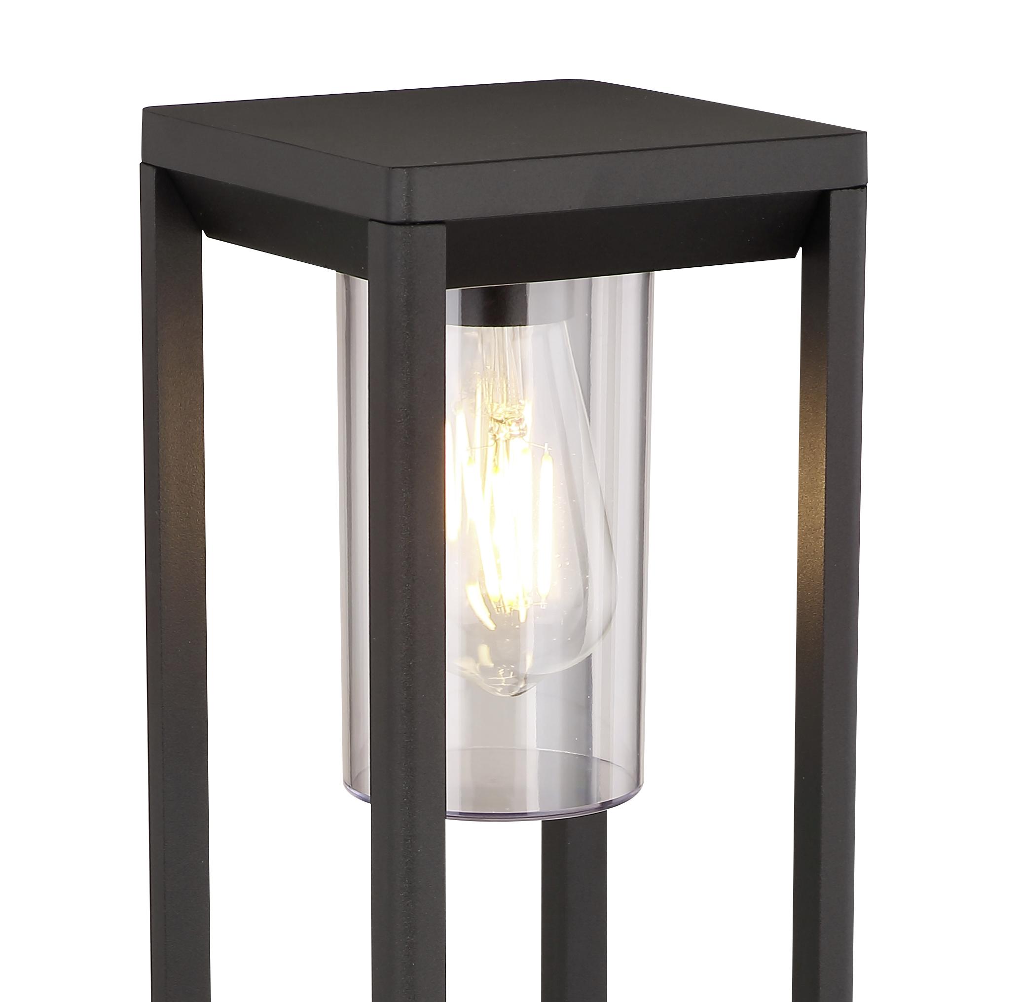 WEGELEUCHTE CANDELA H: 80 CM SCHWARZ - Klar/Schwarz, Basics, Kunststoff/Metall (15/15/80cm) - Globo