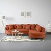 Ecksofa Axel Rostfarben - Rostfarben/Schwarz, MODERN, Textil/Metall (291/87/250cm) - Mömax