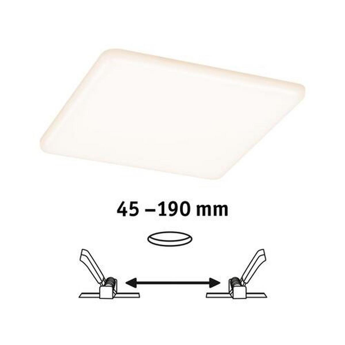 LED-Paneel in Weiß max. 17 Watt - Weiß, Basics, Kunststoff (18,5/18,5cm) - Paulmann