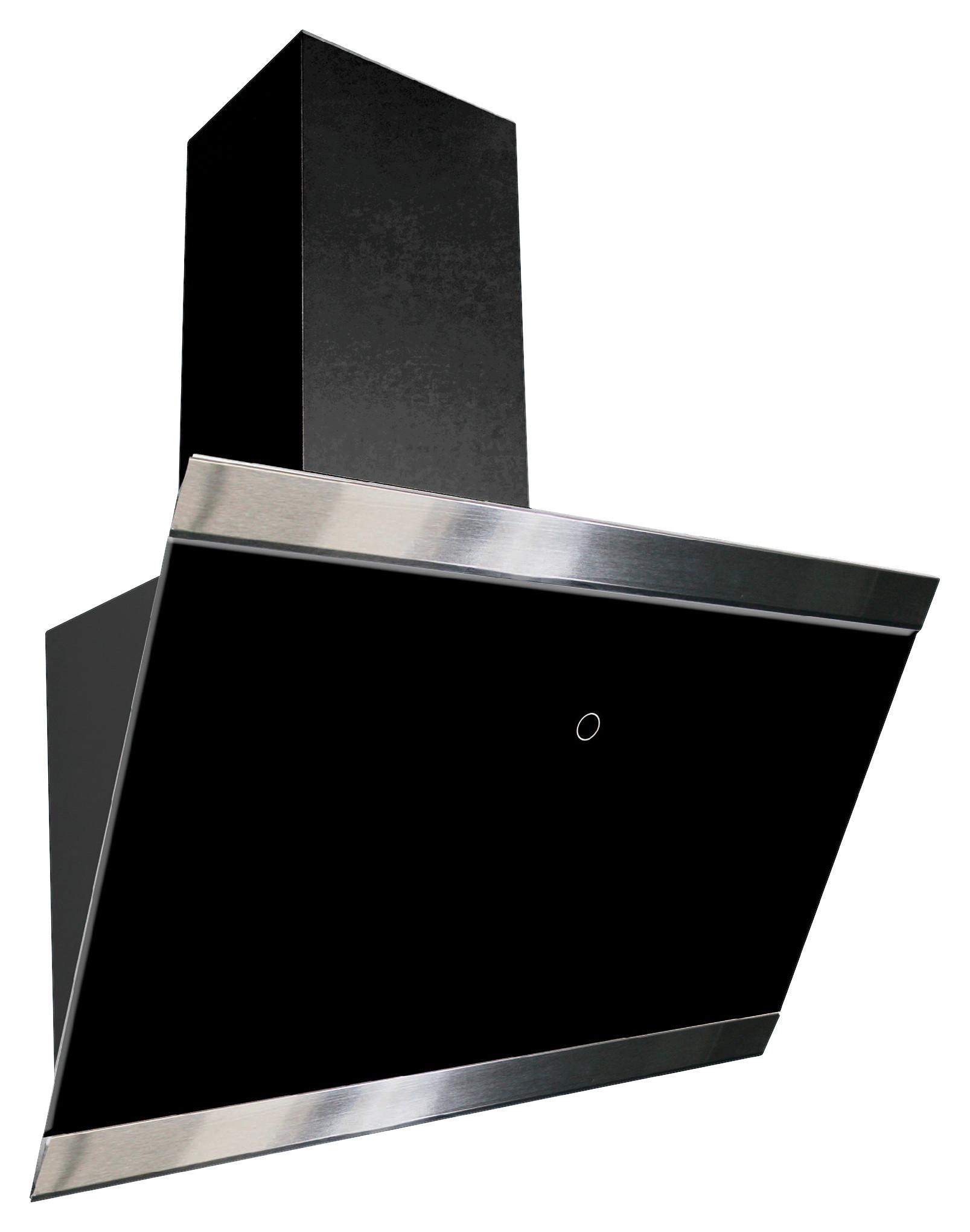 DUNSTABZUGSHAUBE RESPEKTA SKALA 60 CM - Schwarz, Trend, Glas/Metall (59,5/74,2-109,2/38,5cm) - Respekta