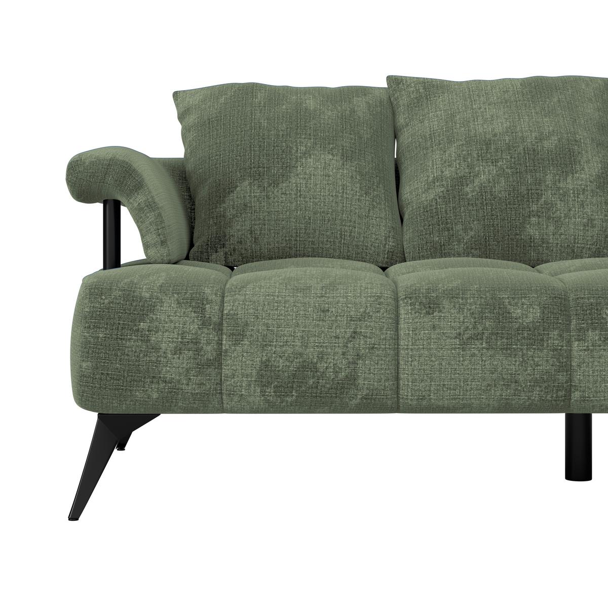 Kutna Garnitura Vanessa New - boje mente/crna, Moderno, tekstil/metal (297/200cm) - Modern Living