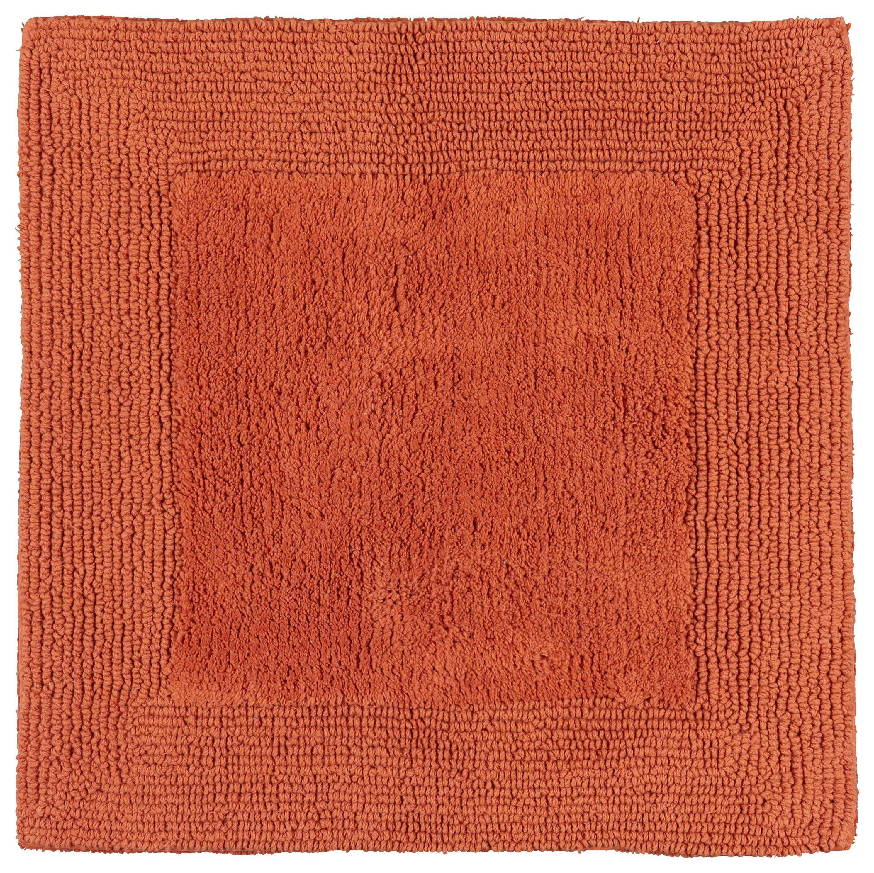 Badematte Karen in Orange ca. 50x50cm - Orange, KONVENTIONELL, Textil (50/50cm) - Premium Living