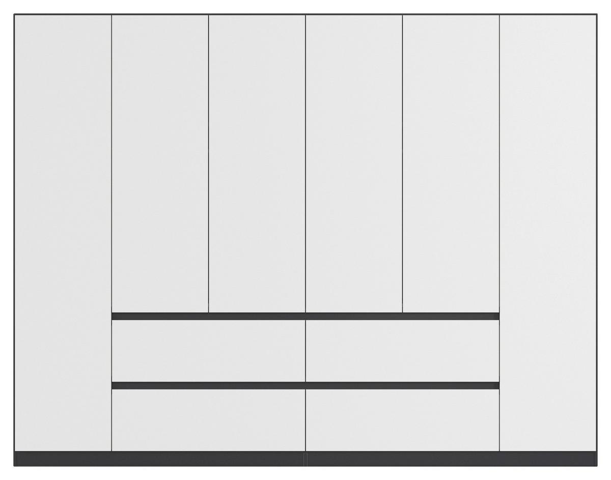 DULAP  USI ROTATIVE MAINZ - alb/gri, Basics, material pe bază de lemn (271/210/54cm) - Modern Living