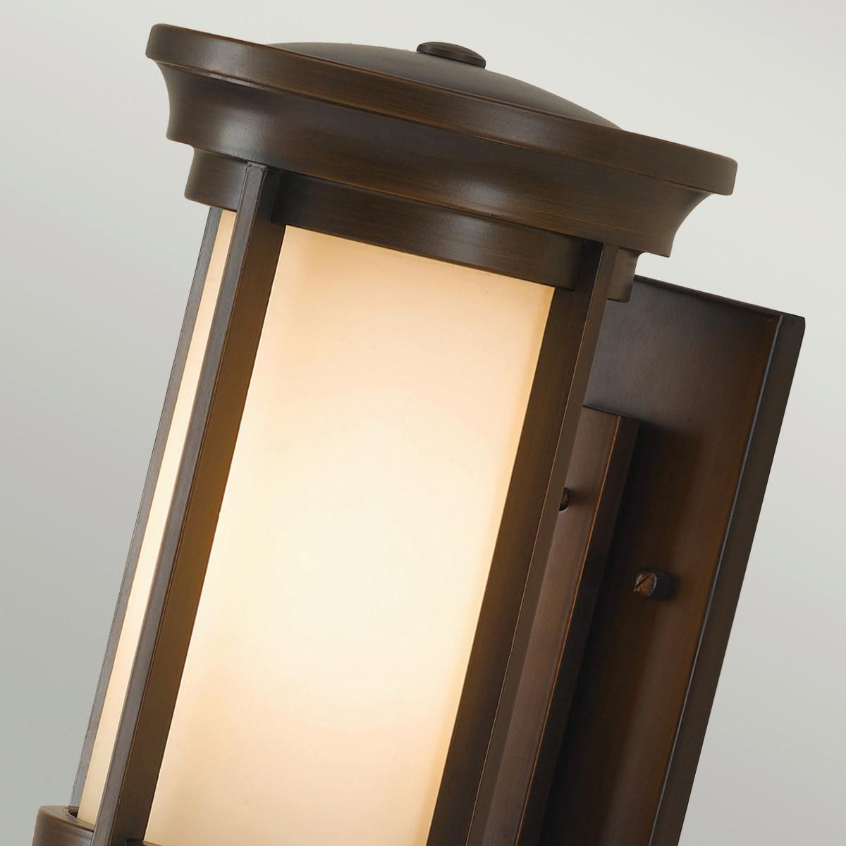 Kültéri Falilámpa Fe-Merrill1-S - bronzszínű, Konventionell, üveg/fém (19.4/38.8/24.1cm) - Elstead Lighting