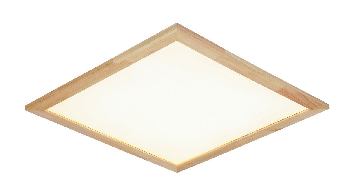 LAMPA SUFITOWA LED HINA *SBN* - kolor naturalny/czarny, Basics, tworzywo sztuczne/metal (45/45/4,5cm) - Novel