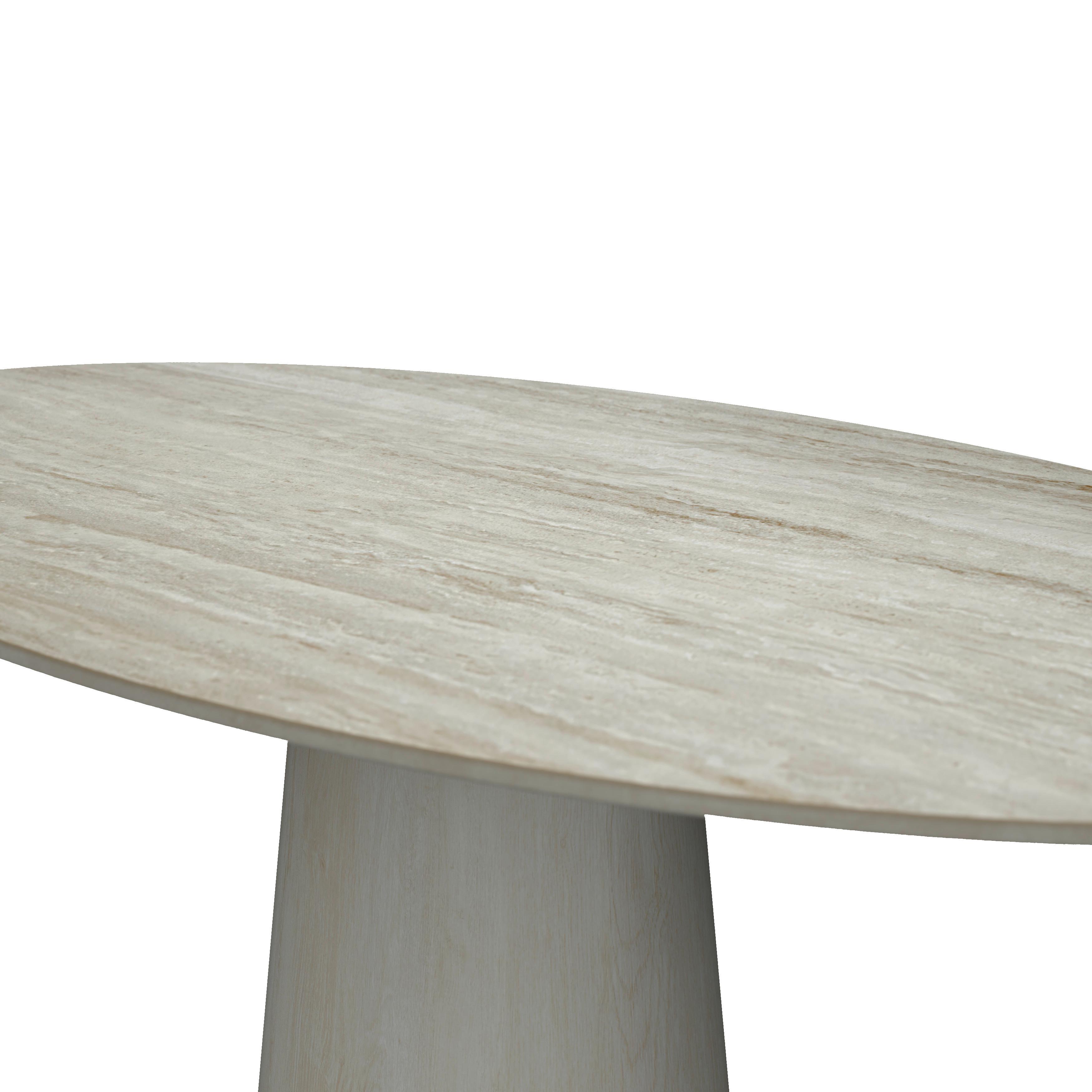 MATBORD THIAGO - cremefärgad, Modern, metall/trämaterial (160/76/90cm) - Bessagi Home