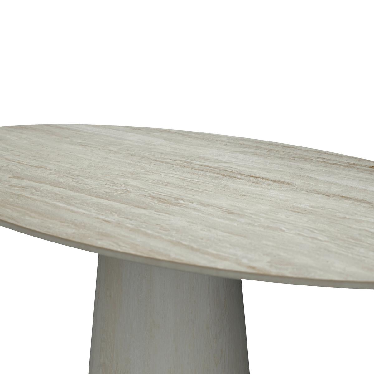 Esstisch Thiago Creme MDF/Stein ca. 160x90 cm - Creme, MODERN, Holzwerkstoff/Stein (160/90/76cm) - Bessagi Home