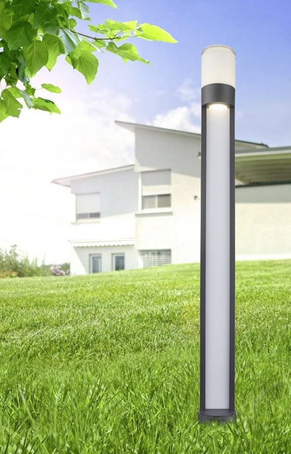 LED-Außenleuchte Nexa in Grau max. 12,2 Watt - Klar/Opal, Basics, Kunststoff/Metall (11/110cm) - Globo