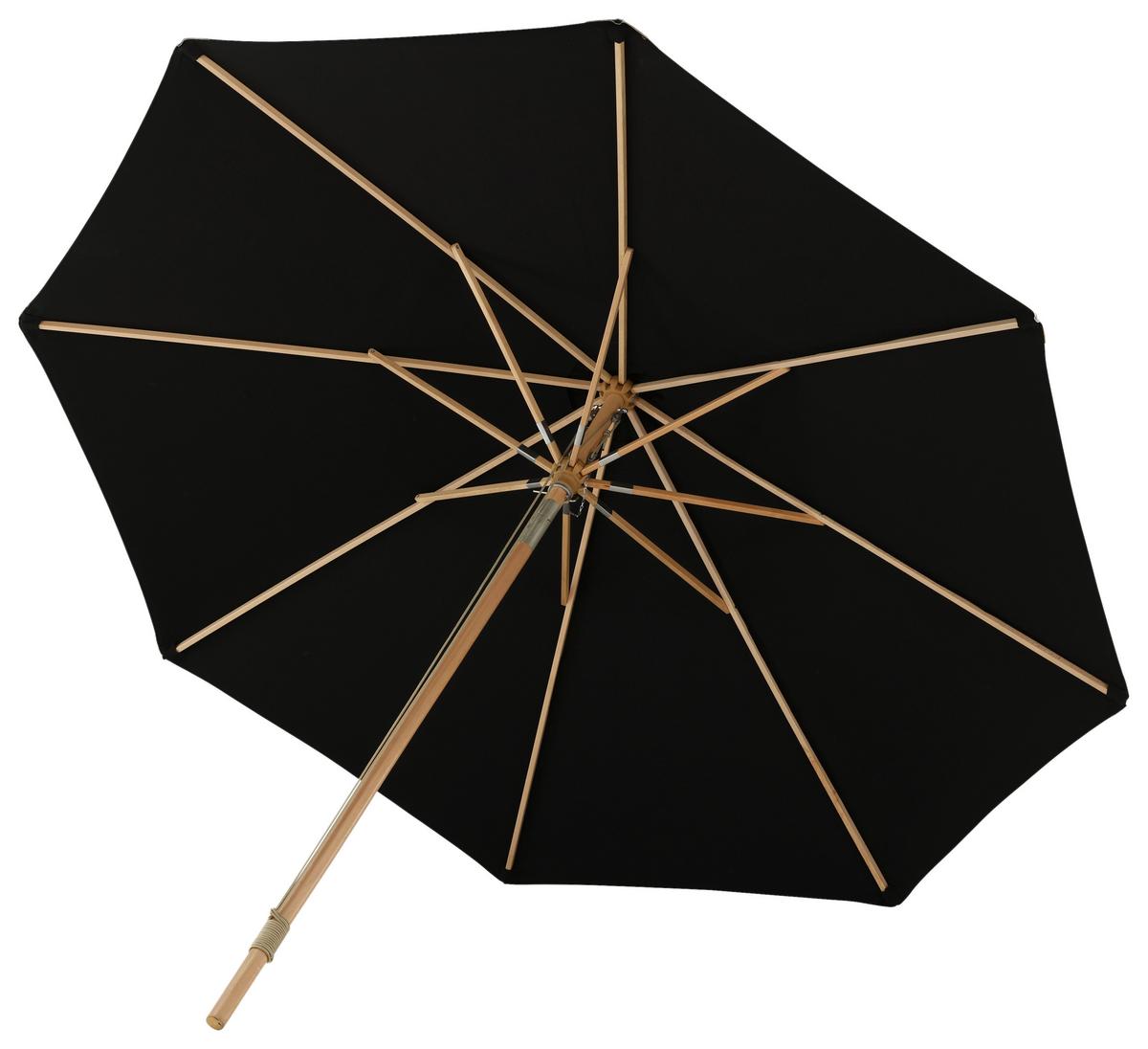 Sonnenschirm Nypo ca. 330 cm Schwarz - Schwarz, KONVENTIONELL (330/258/330cm) - Gardenson