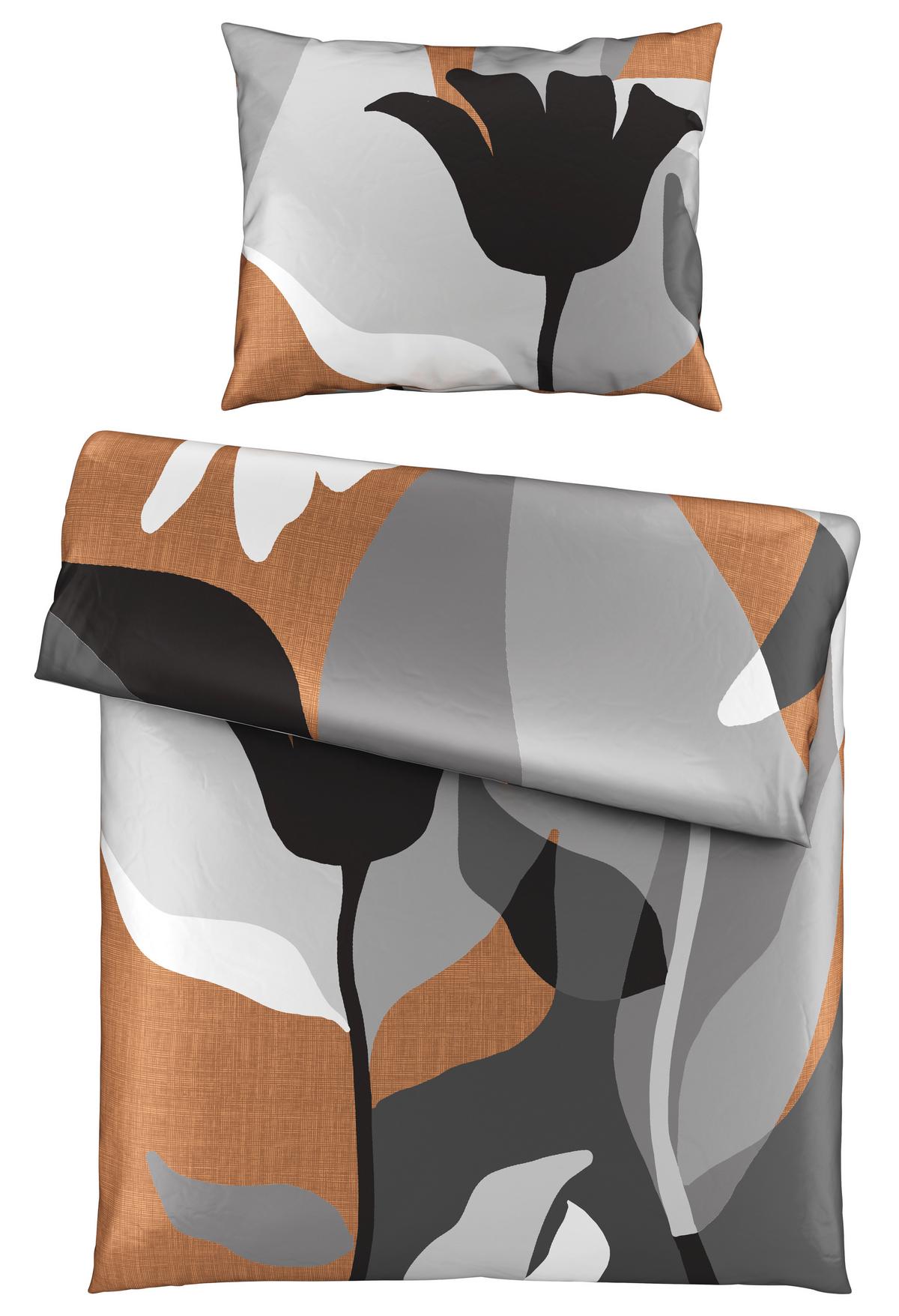BETTWÄSCHESET TAMARA - Braun, Konventionell, Textil (160/210cm) - Modern Living