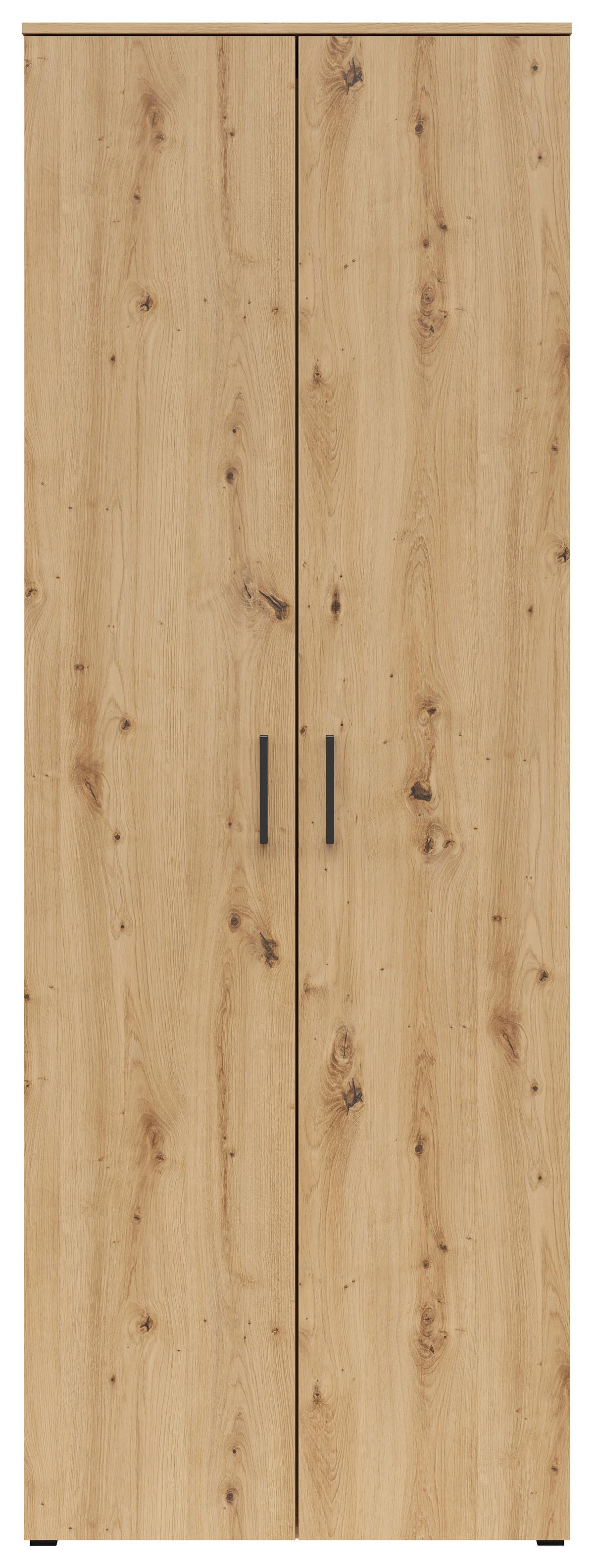 Omara Multistauraum - črna/hrast artisan, Moderno, umetna masa/leseni material (70/195/40cm) - Premium Living
