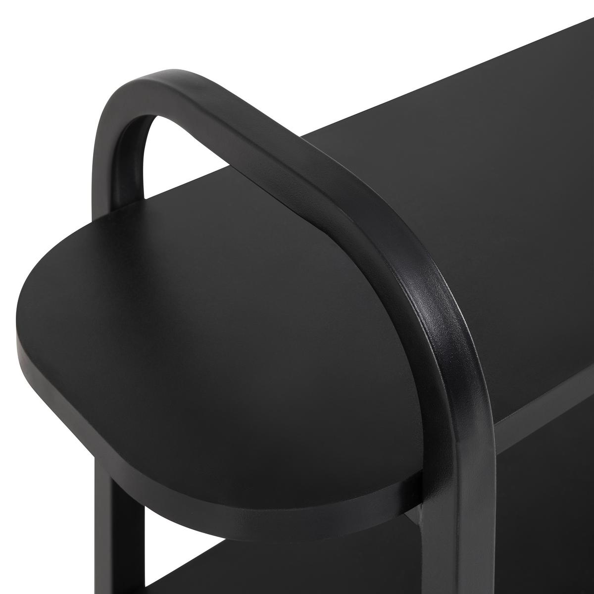 Regal Bend Schwarz - Schwarz, MODERN, Holzwerkstoff/Metall (76/72/27cm) - Mömax
