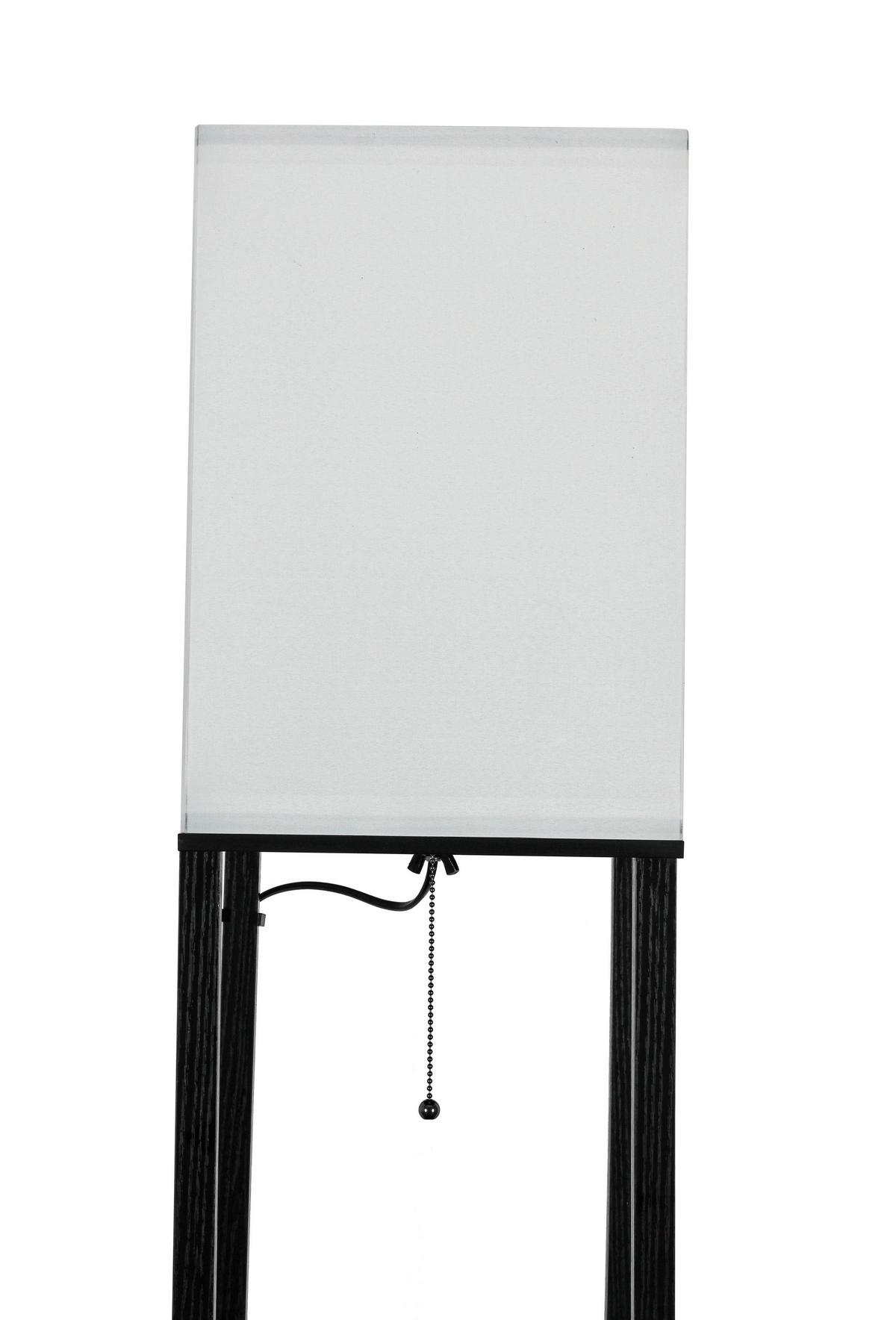 Stehleuchte Sven Schwarz/Weiß max. 40 Watt - Schwarz/Weiß, Basics, Holzwerkstoff/Kunststoff (26/160/26cm)