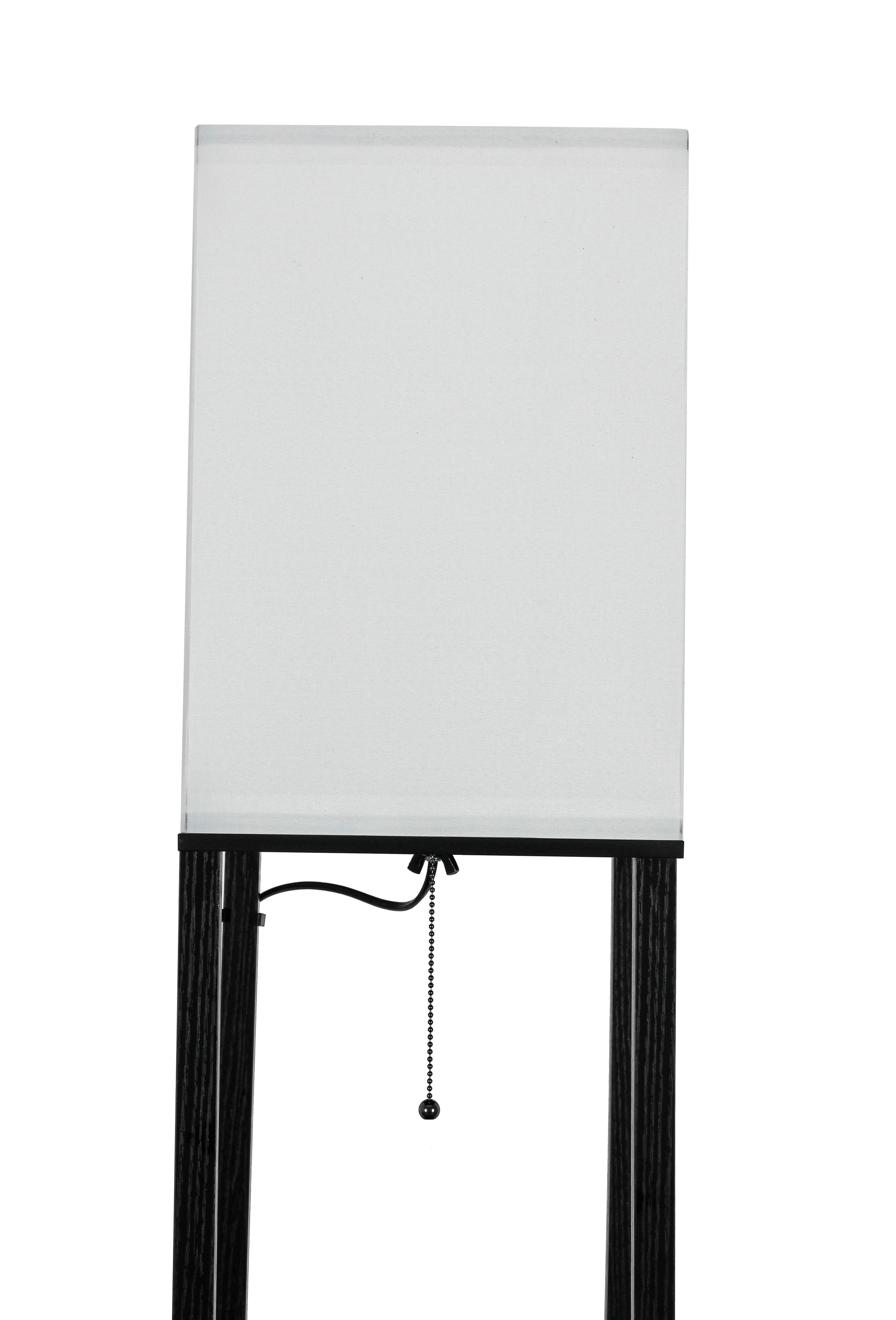 GOLVLAMPA SVEN - vit/svart, Basics, metall/trämaterial (26/160/26cm)