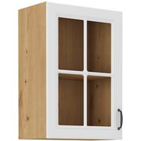 Viseći Element 40 1 Vr./2 Pol. Stilo - bijela/hrast Artisan, Moderno, staklo/drvni materijal (40/71,5/31cm)