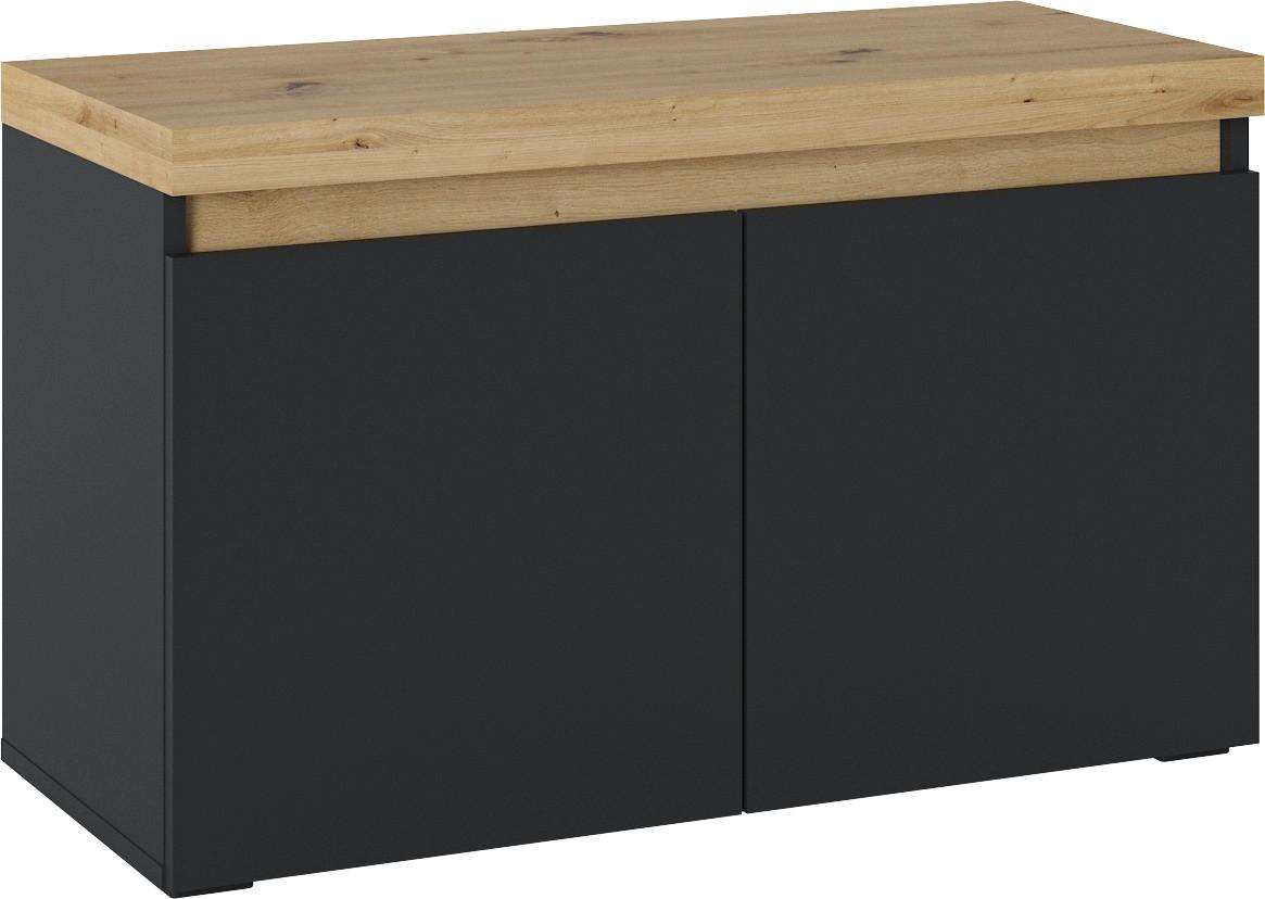 Bancă PEPE - stejar Artisan/antracit, Trend, material pe bază de lemn (85/52/37cm) - Modern Living