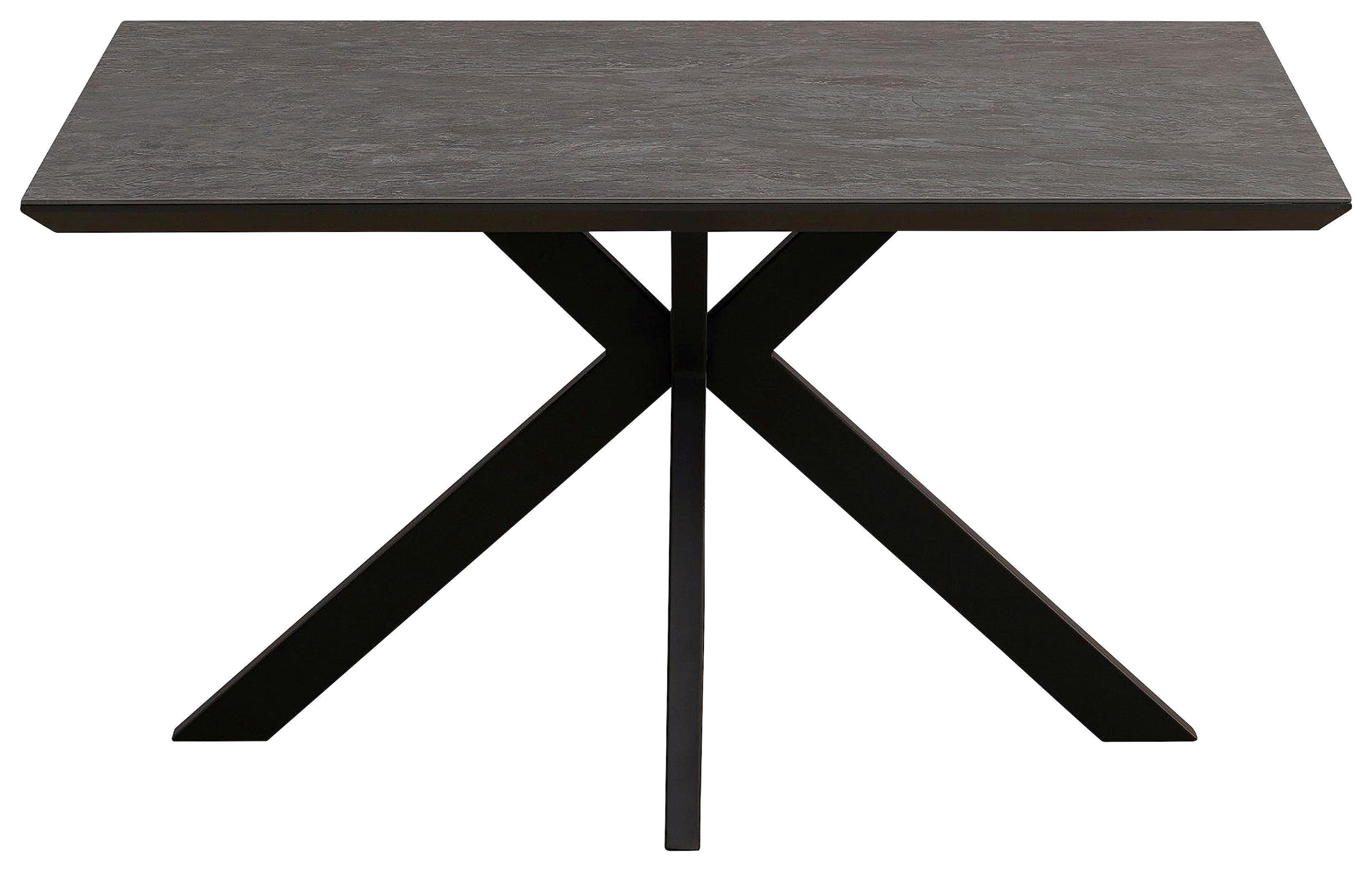 Jedilna Miza Steve 2, Črna, 140x90 Cm - črna, Moderno, kovina/leseni material (140/76/90cm)