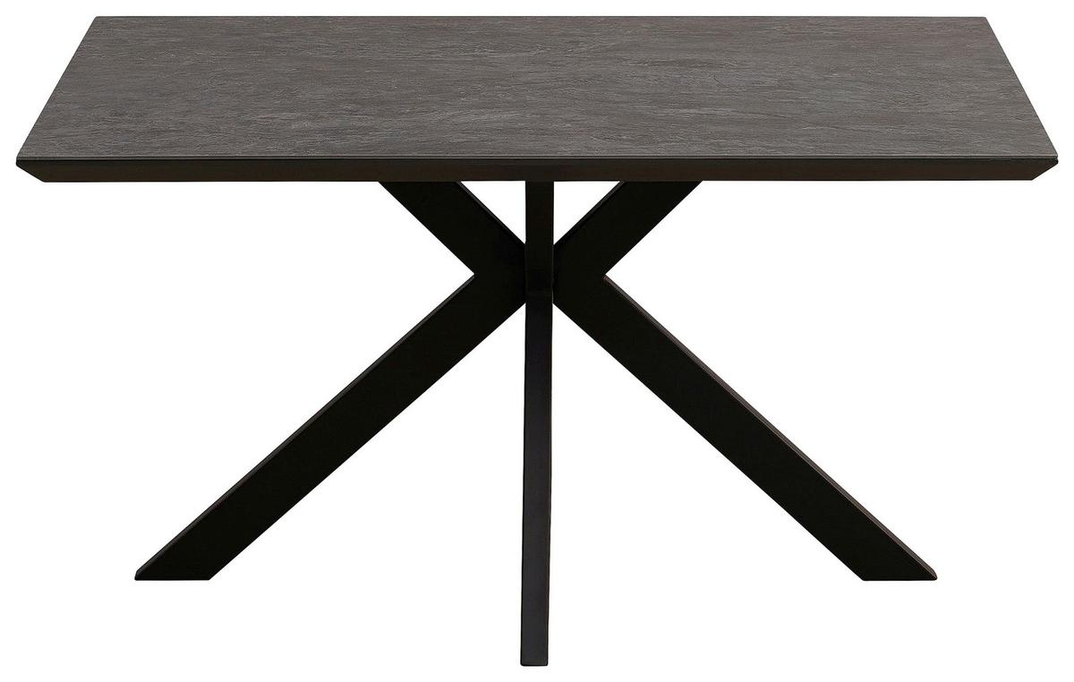 Jedilna Miza Steve 2, Črna, 140x90 Cm - črna, Moderno, kovina/leseni material (140/76/90cm)
