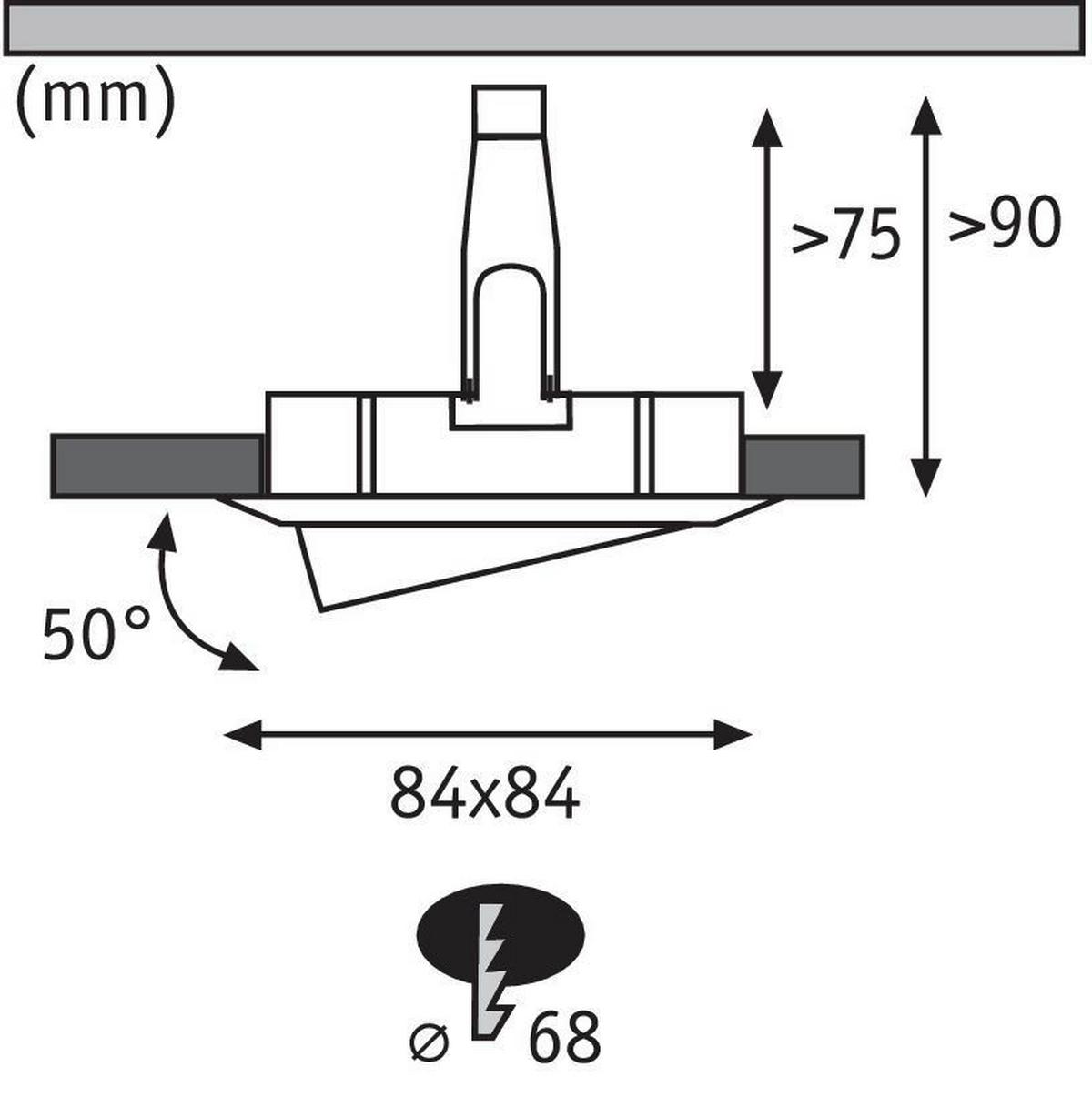 Deckenleuchte Nova in Weiß max. 6,5 Watt - Weiß, Basics, Metall (8,4cm) - Paulmann
