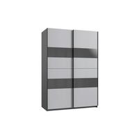 Schwebetürenschrank Altona in Graphitfarben/Hellgrau - Hellgrau/Graphitfarben, KONVENTIONELL, Holzwerkstoff/Metall (135/200/64cm) - Mömax