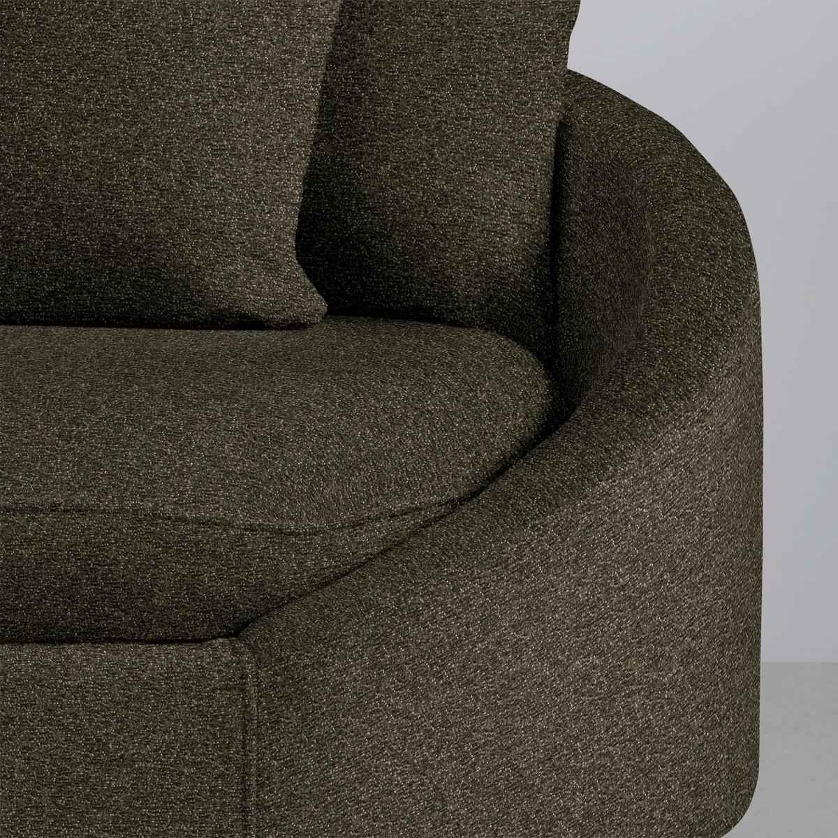 Ecksofa Axel Dunkelgrün - Dunkelgrün/Schwarz, MODERN, Textil/Metall (250/87/291cm) - Mömax