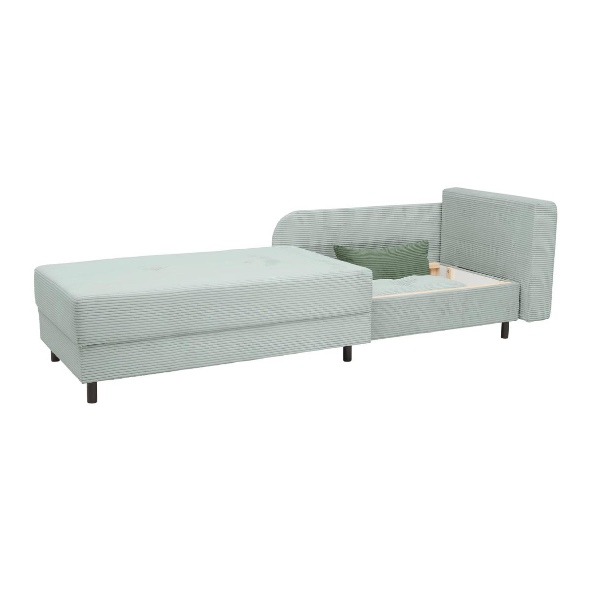 Liege Nova Grau - Schwarz/Grau, MODERN, Holz/Textil (145/62/85cm) - Mömax