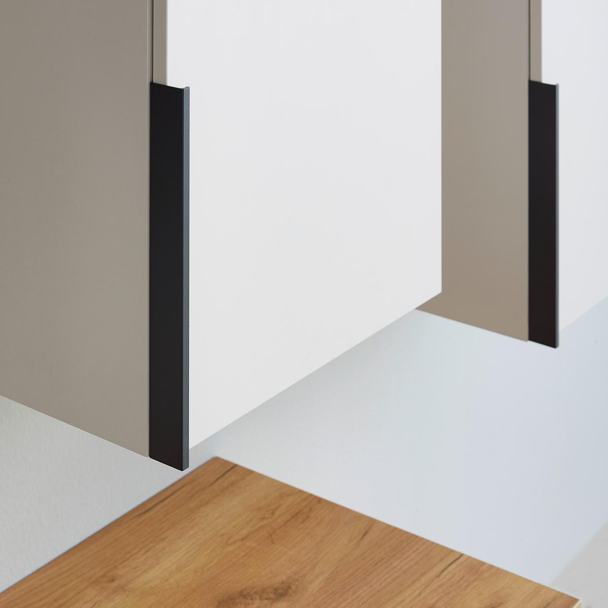 Hängeelement GW-Fresno in Kaschmir - Kaschmir/Schwarz, Modern, Holzwerkstoff/Metall (40/119/30cm) - Premium Living