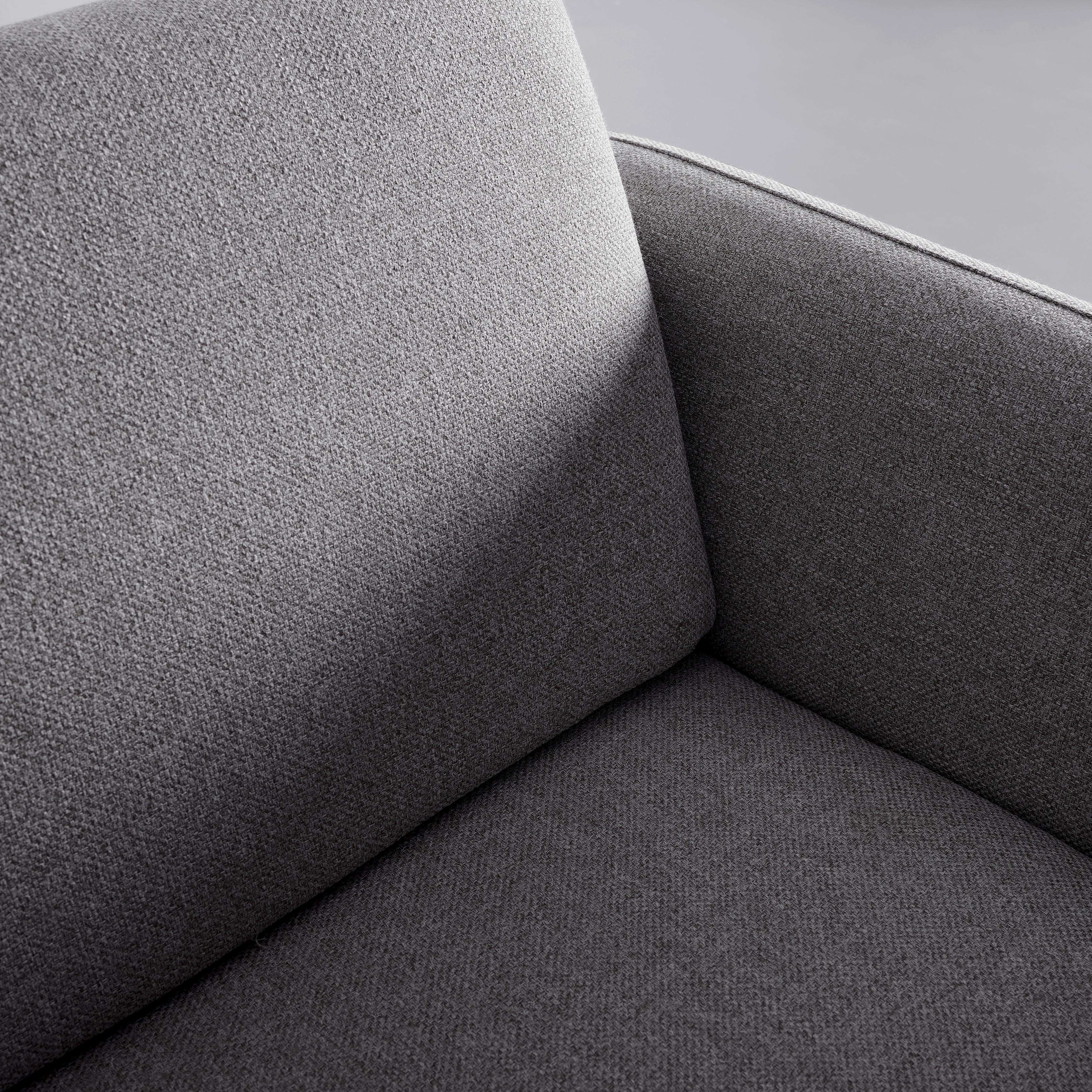 RELAXFÅTÖLJ PIA - mörkgrå/naturfärgad, Modern, trä/textil (86/76/75cm) - Bessagi Home