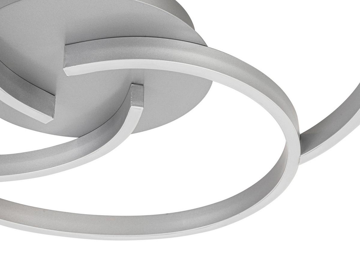 LAMPA SUFITOWA LED KERSTIN - kolor srebrny, Trend, tworzywo sztuczne/metal (50/7,5cm) - Novel