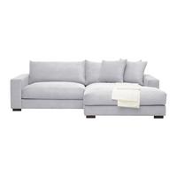 Wohnlandschaft Pedro in Hellgrau - Hellgrau, MODERN, Textil (265/180cm) - Based