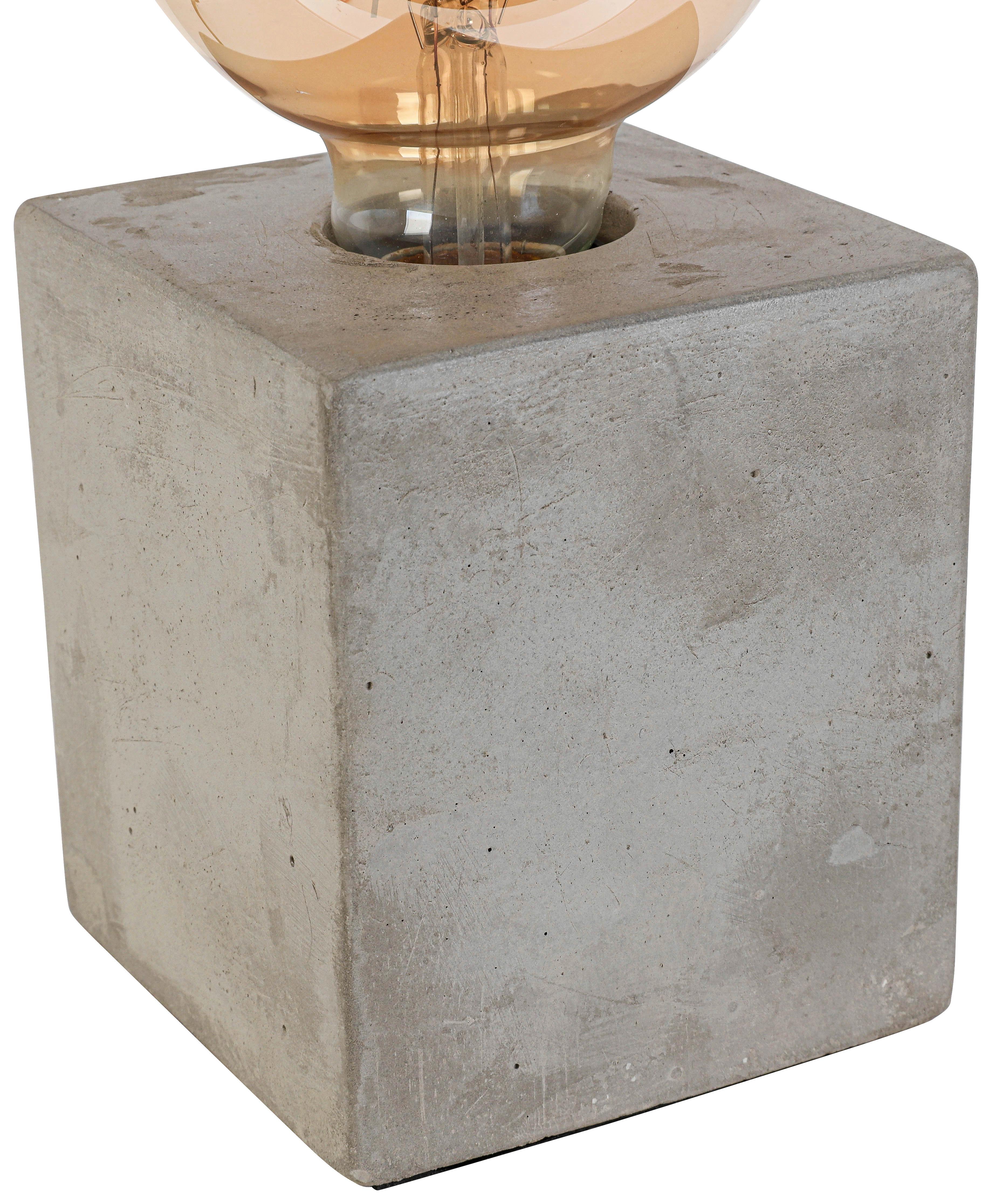 BORDSLAMPA STON - grå/svart, Modern, plast/sten (9,5/9,5/11cm) - Mömax