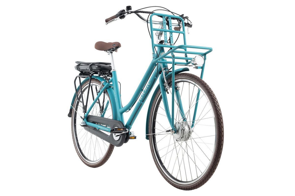 ELEKTROFAHRRAD Alu City Damen Cantaloupe 28" - Blau, Basics, Metall (180/70/100cm)