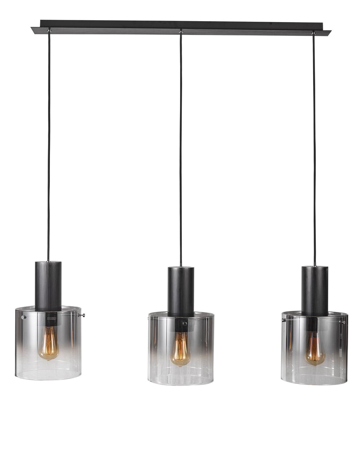 LAMPA WISZĄCA ALESUND - czarny, Design, metal/szkło (90/20/120cm) - Dieter Knoll