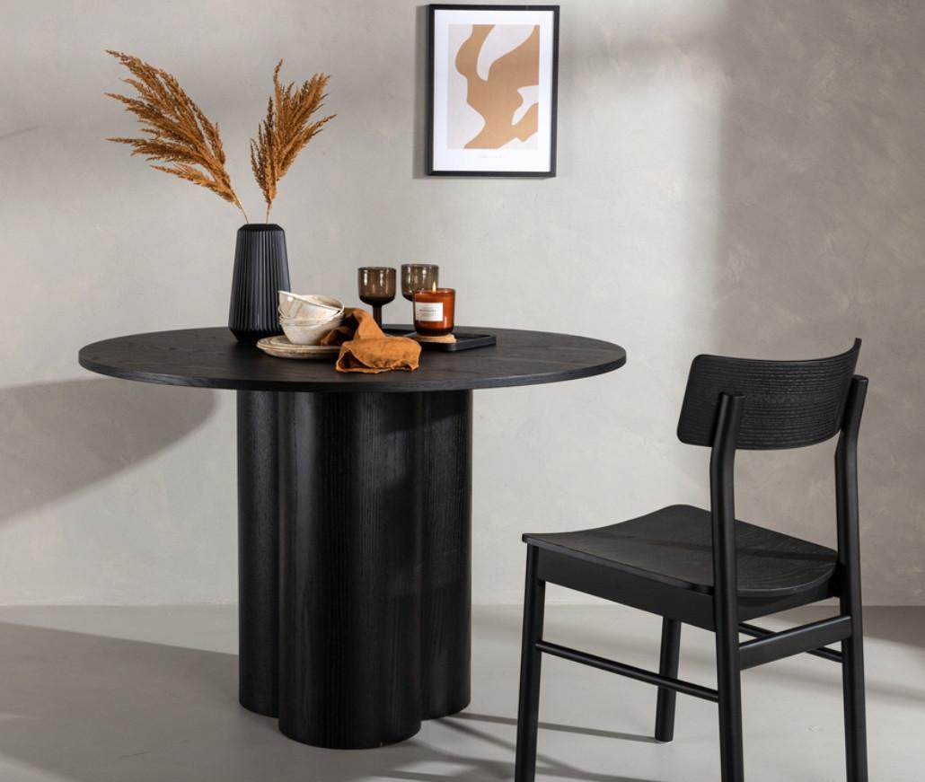 ESSTISCH OLIVIA - Schwarz, Design, Holz/Holzwerkstoff (110/110/75cm) - Livetastic