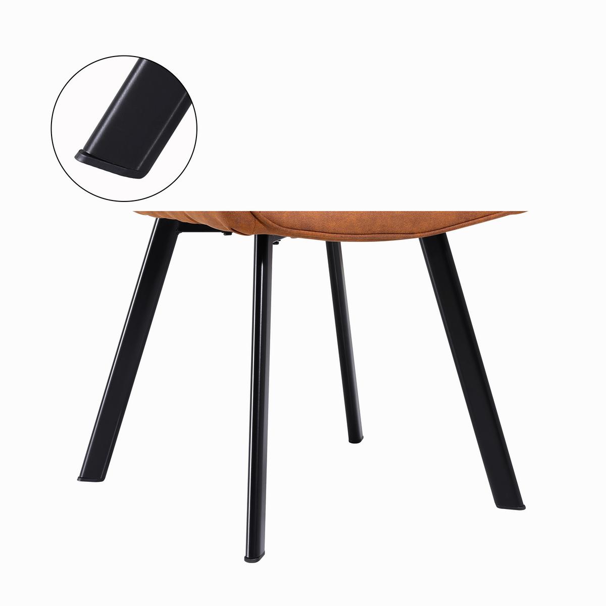 Set Naslanjačev Mira, Rjava, 2-Delni - črna/rjava, Moderno, kovina/tekstil (56,5/83/63cm) - Livetastic