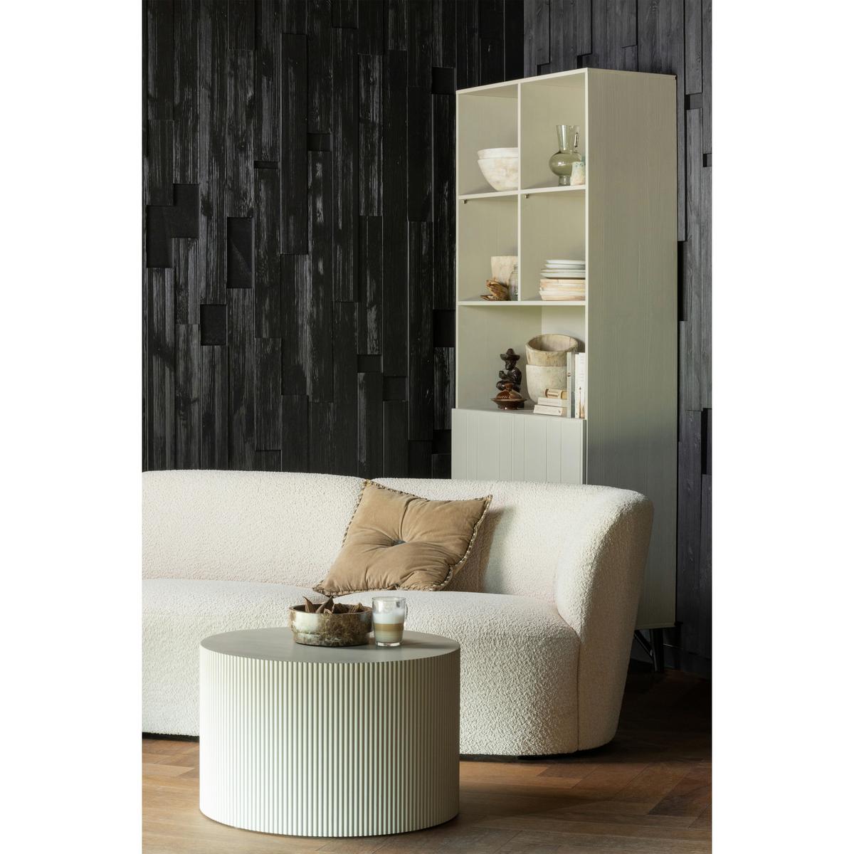 Beistelltisch Sanne Beige - Beige, Design, Holzwerkstoff (60/60/40cm) - Livetastic