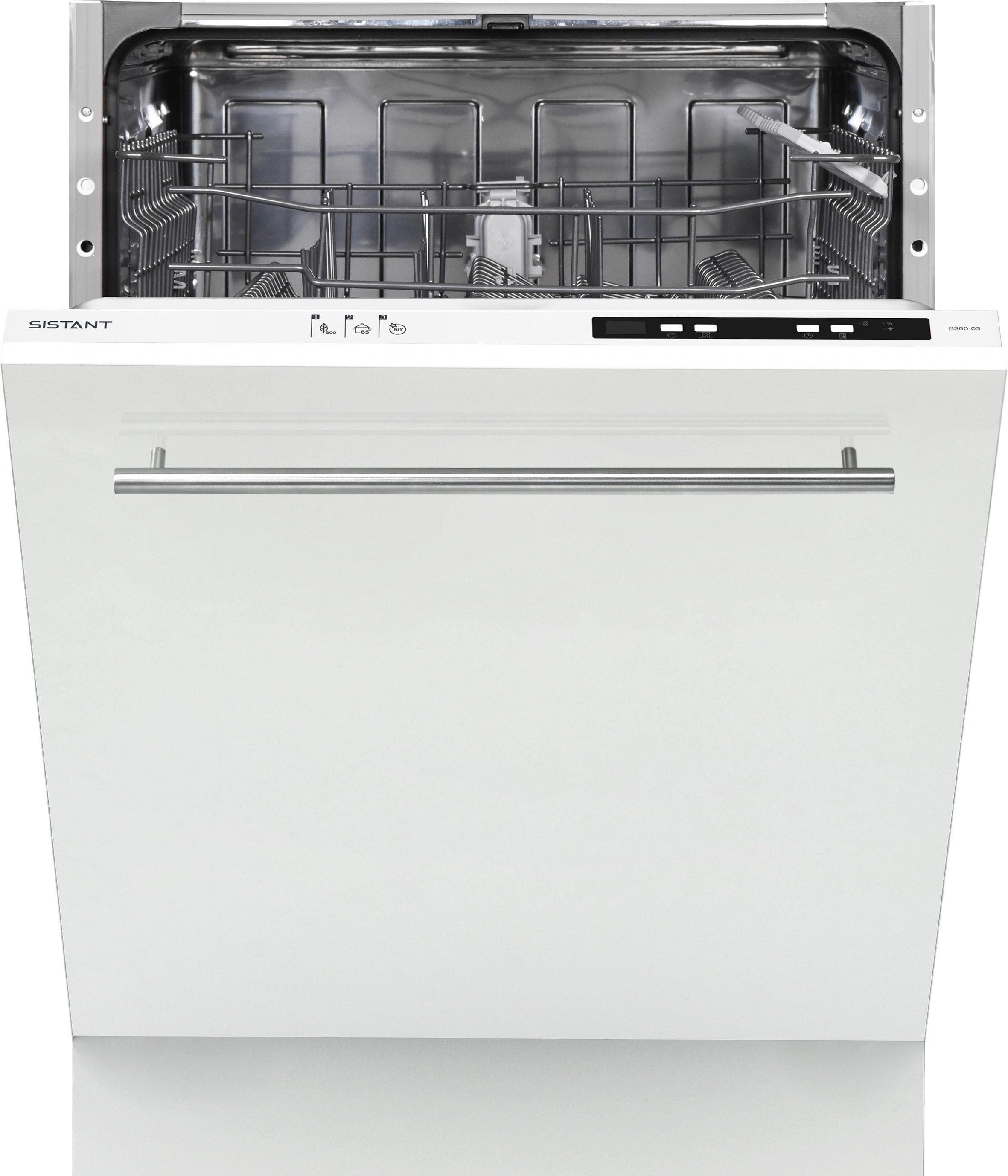 Geschirrspüler GS6003 - Weiß, Natur, Metall (59,8/82-87/55cm) - Sistant