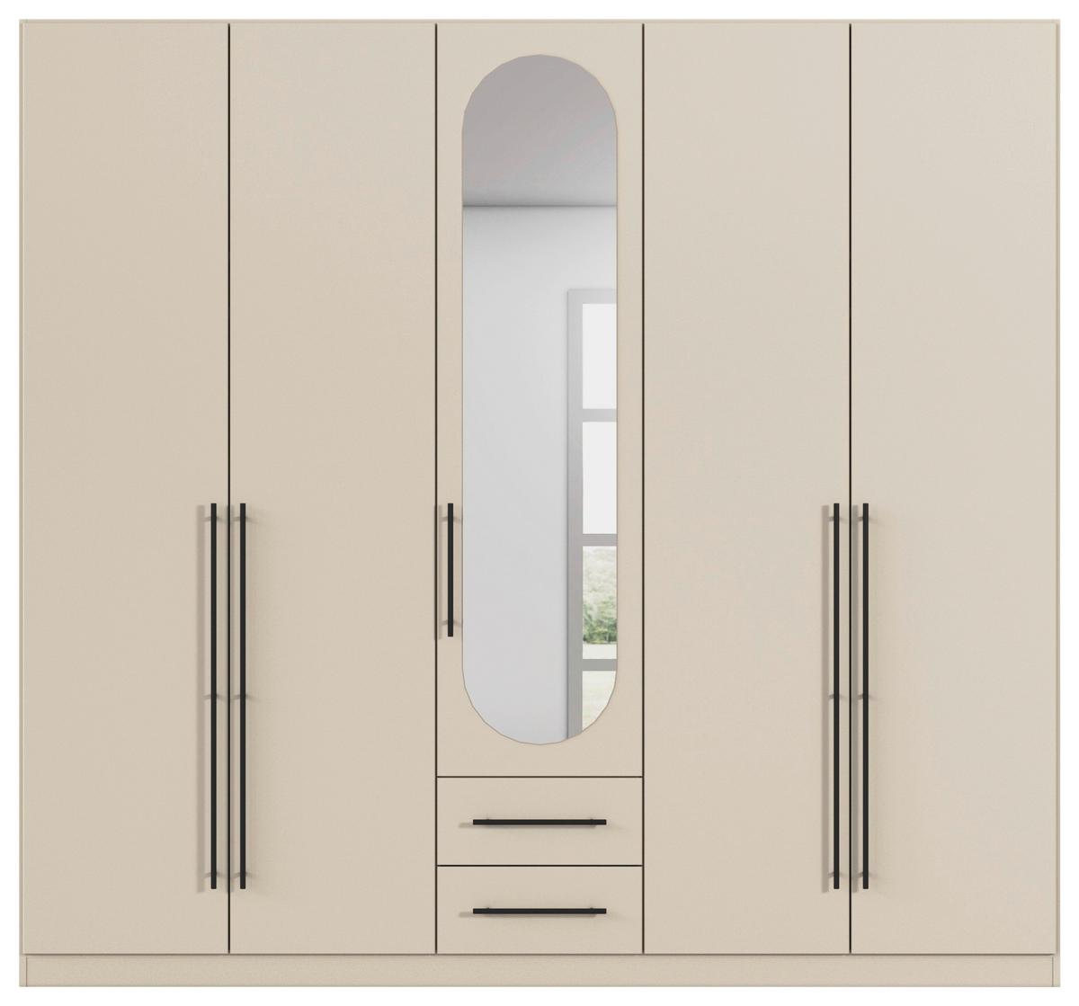 Dulap cu uși rotative VELORA - șampanie, Konventionell, material pe bază de lemn (226/210/54cm) - Mömax