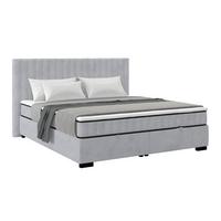 Box Krevet Maya C - siva/crna, Moderno, drvni materijal/drvo (180/200cm) - Based