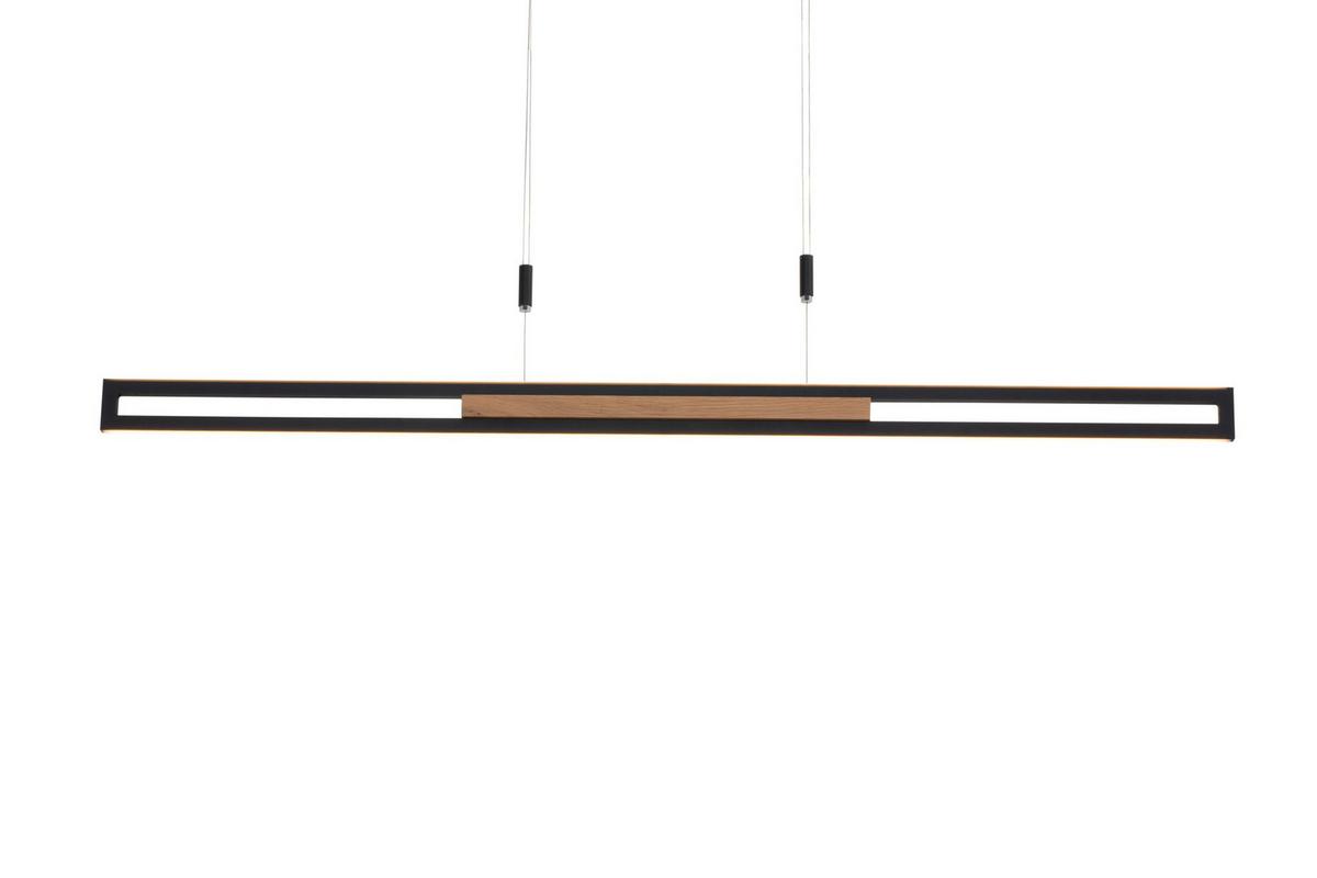 LAMPA WISZĄCA LED RAPHAELO - czarny, Basics, metal/drewno (127,8cm) - Dieter Knoll
