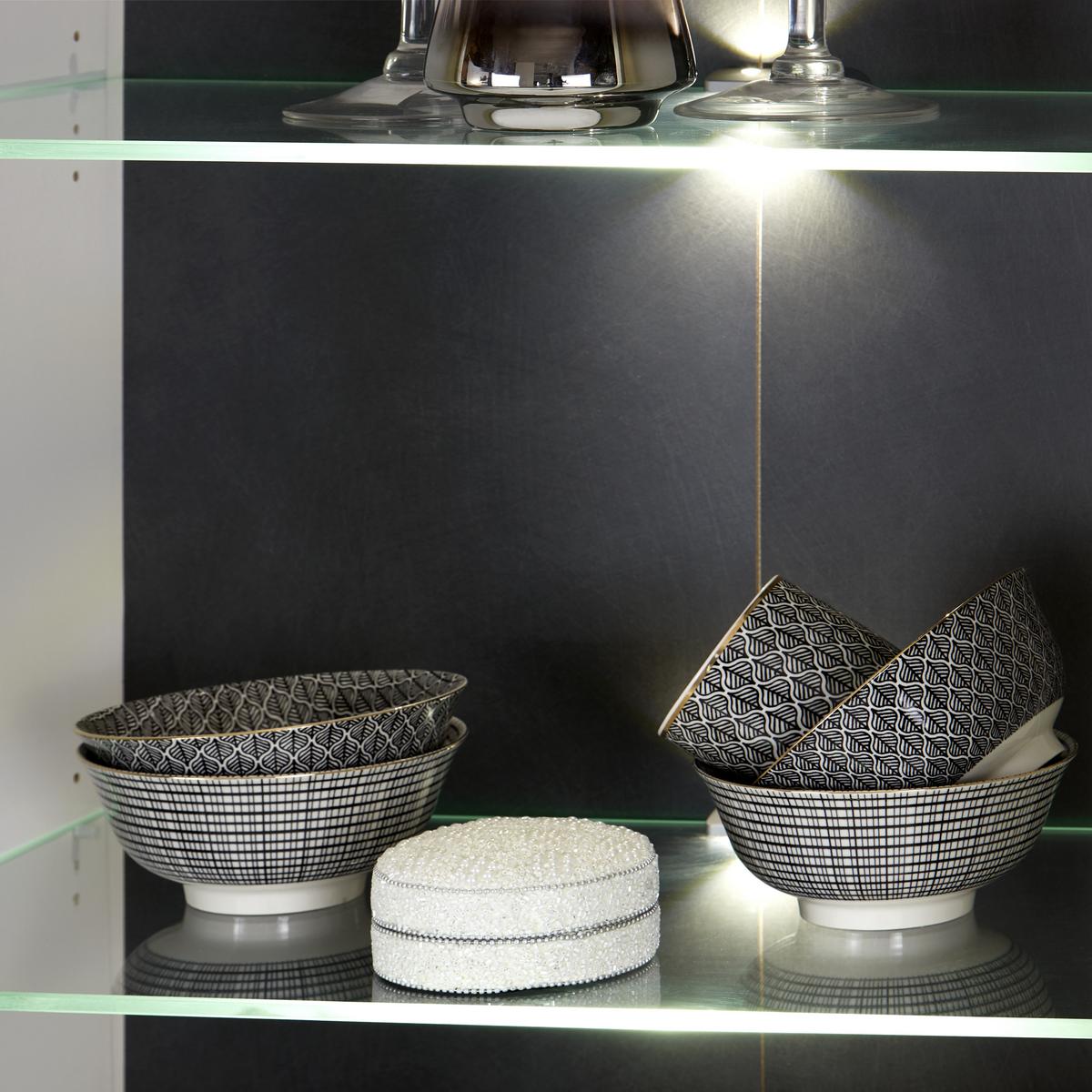 Set iluminat polițe sticlă LED - antracit, Modern, plastic (3/3/2,5cm) - Modern Living