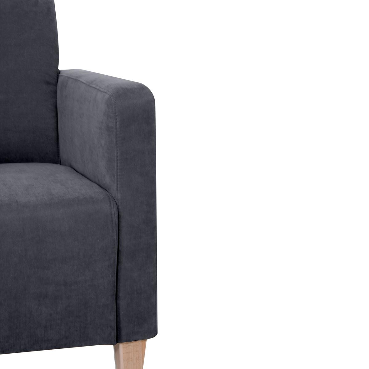 SESSEL MILLA - Anthrazit/Naturfarben, Design, Holz/Textil (71/81/70cm) - Max Winzer