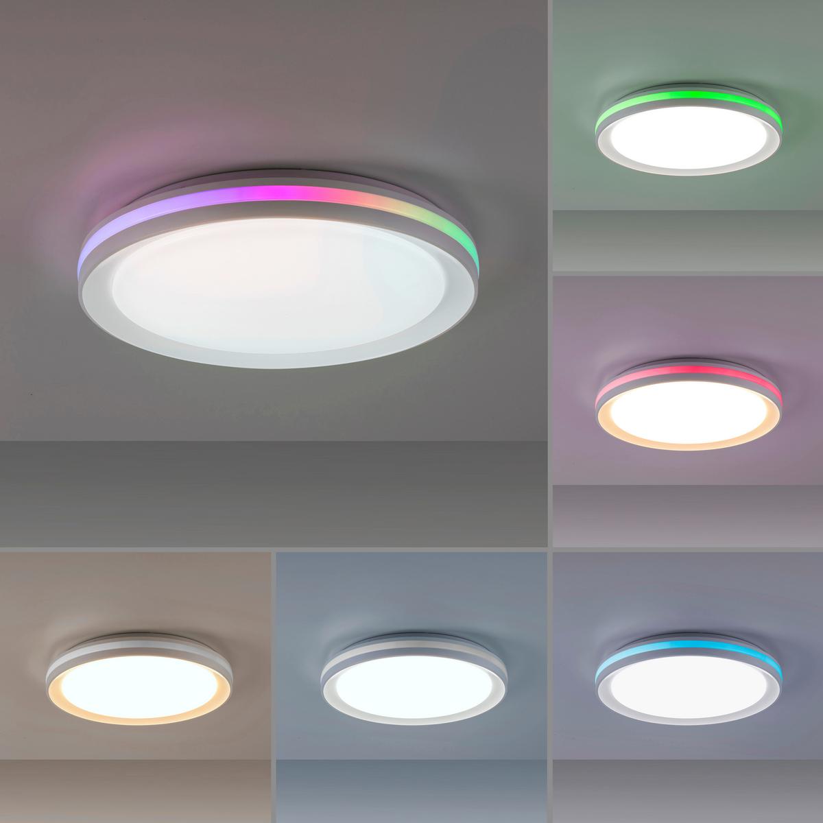 LAMPA SUFITOWA LED 15544-16 RIBBON - biały, Konventionell, tworzywo sztuczne/metal (40/6,5cm)