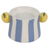 Kerzenhalter Samu Weiß/Hellblau/Hellgelb - Hellgelb/Weiß, Keramik (8,2/4,5/6cm) - Mömax