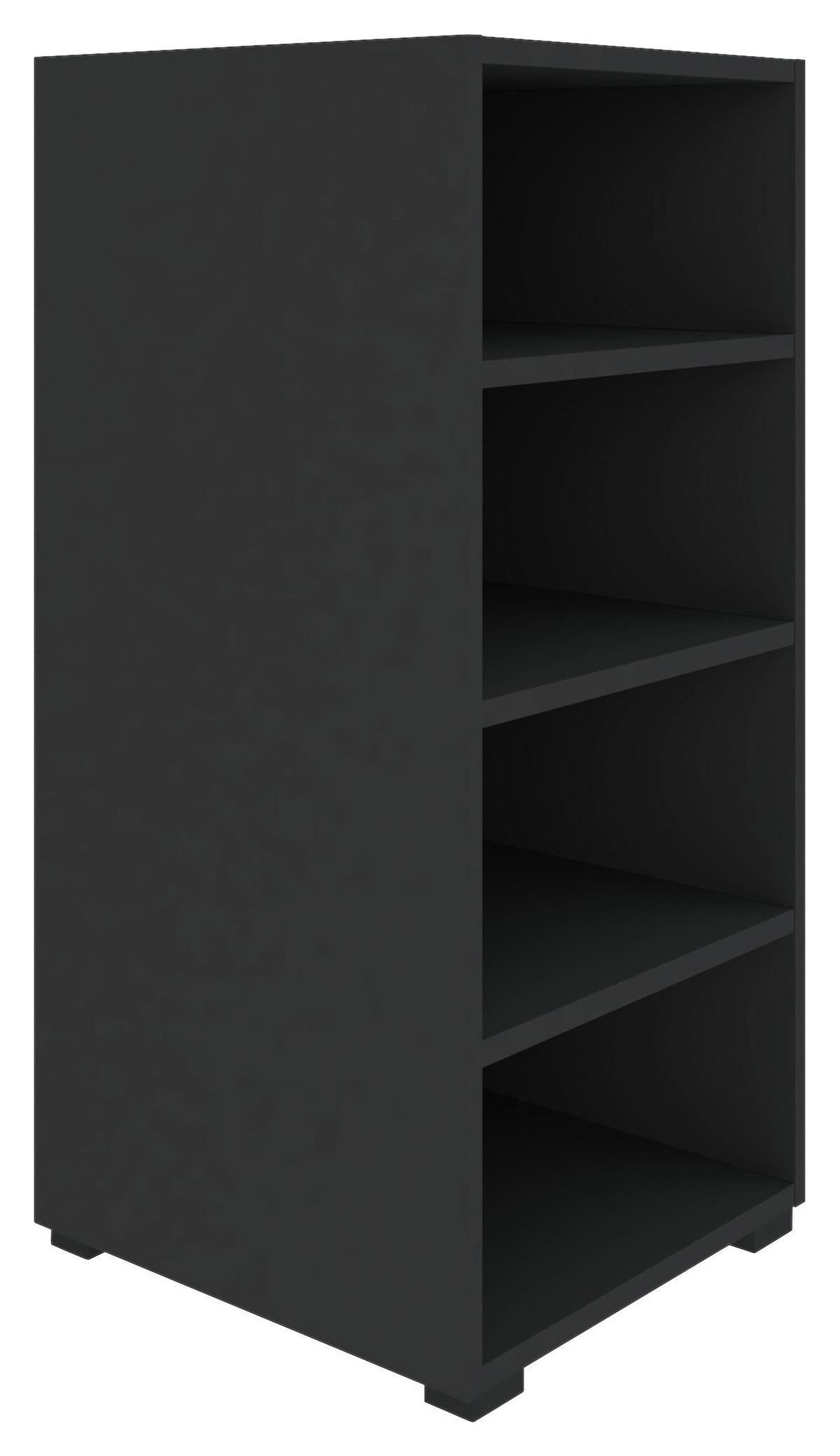Regal Unit in Anthrazit - Anthrazit/Schwarz, Modern, Holzwerkstoff (45,6/89,6/40cm) - Based