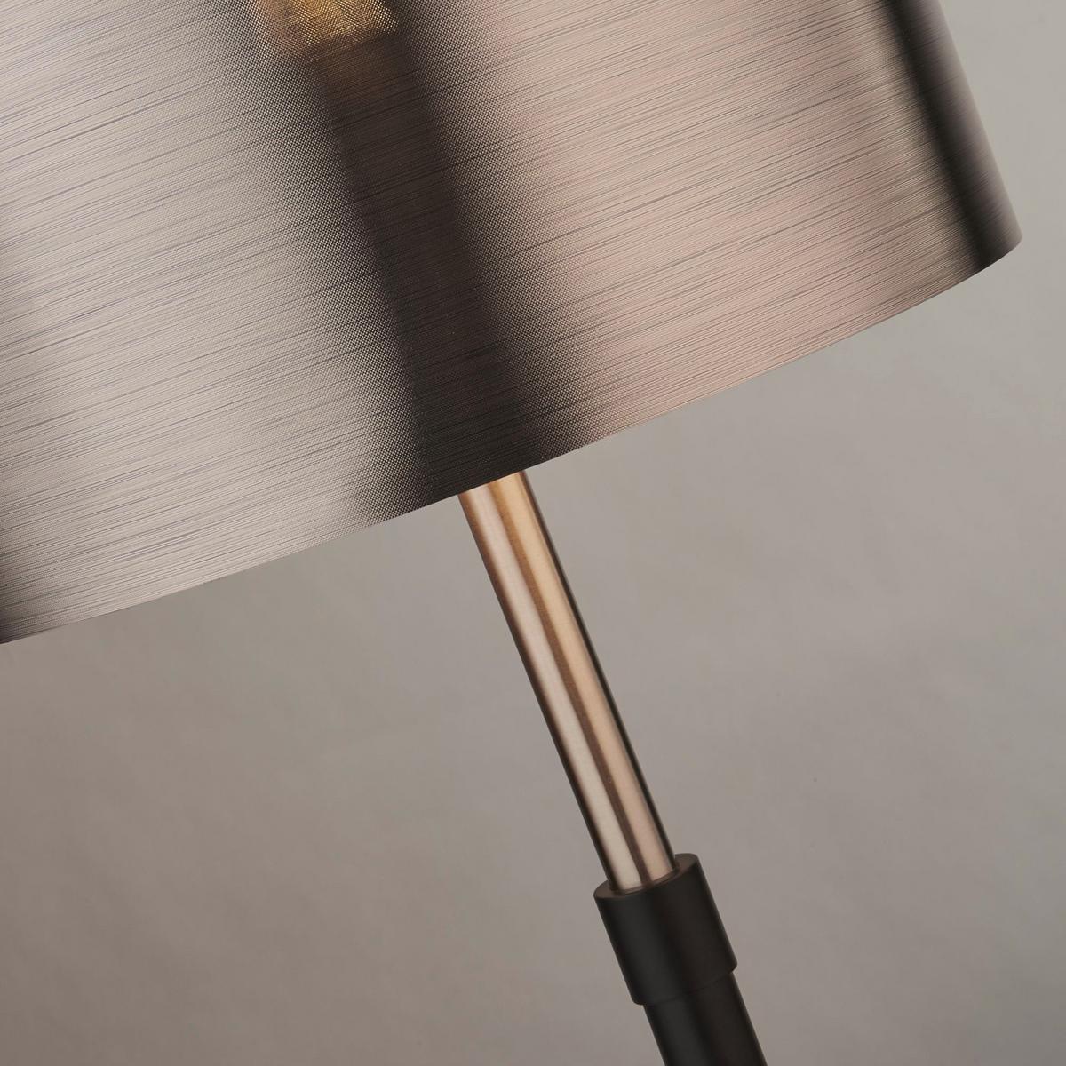 Asztali Lámpa Rachel Eu3877bk - krómszínű/fekete, Lifestyle, műanyag/fém (30/30/59.5cm)