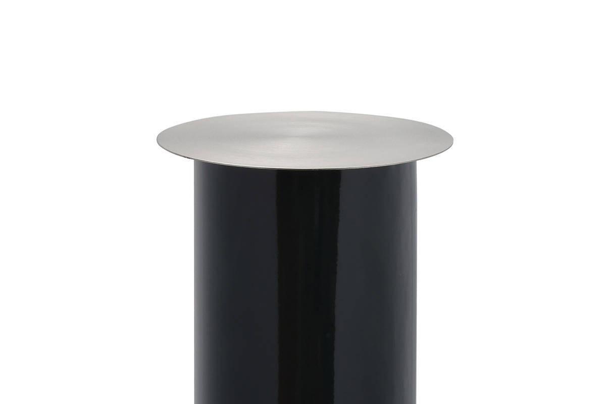 KERZENSTÄNDER BODENKERZENSTÄND. ART DECO 195 - Dunkelgrün/Silberfarben, Trend, Metall (20/70/20cm) - Kayoom